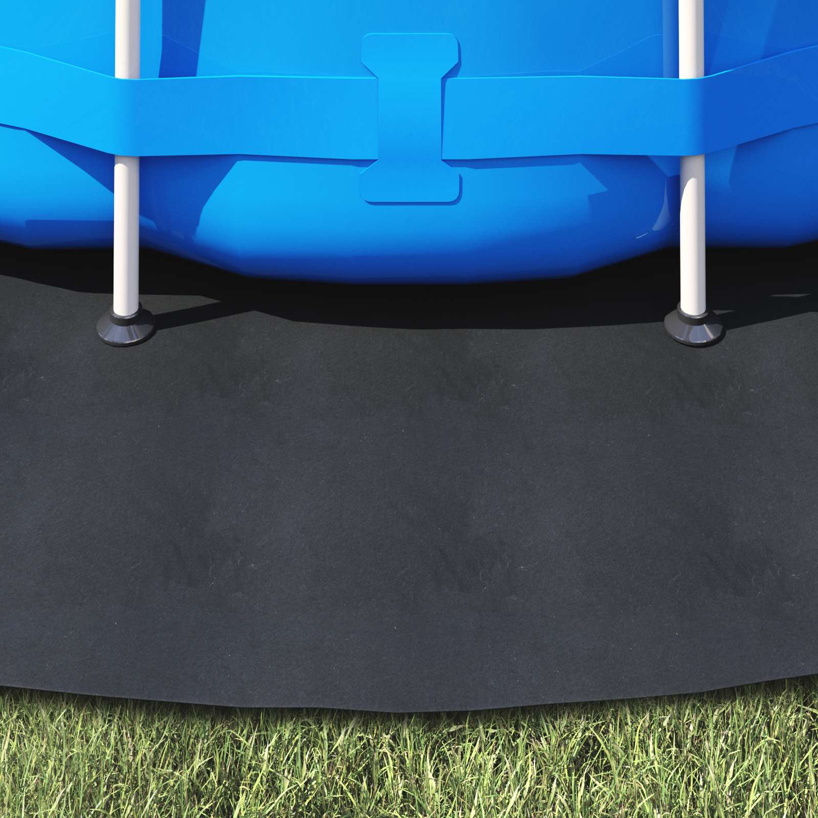 Bodenfolie für Pools Schwarz Ø 244 cm Vliesstoff