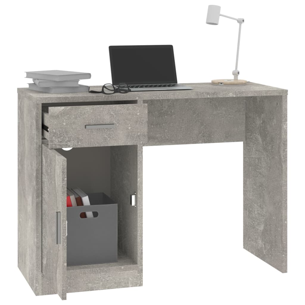 Schreibtisch mit Schublade und Schrank Eiche 100x40x73 cm