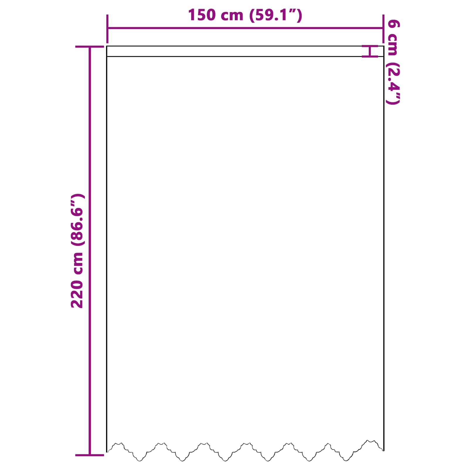 Spitzenvorhang mit Vorhängen Floral Weiß 80 x 150 cm Polyester