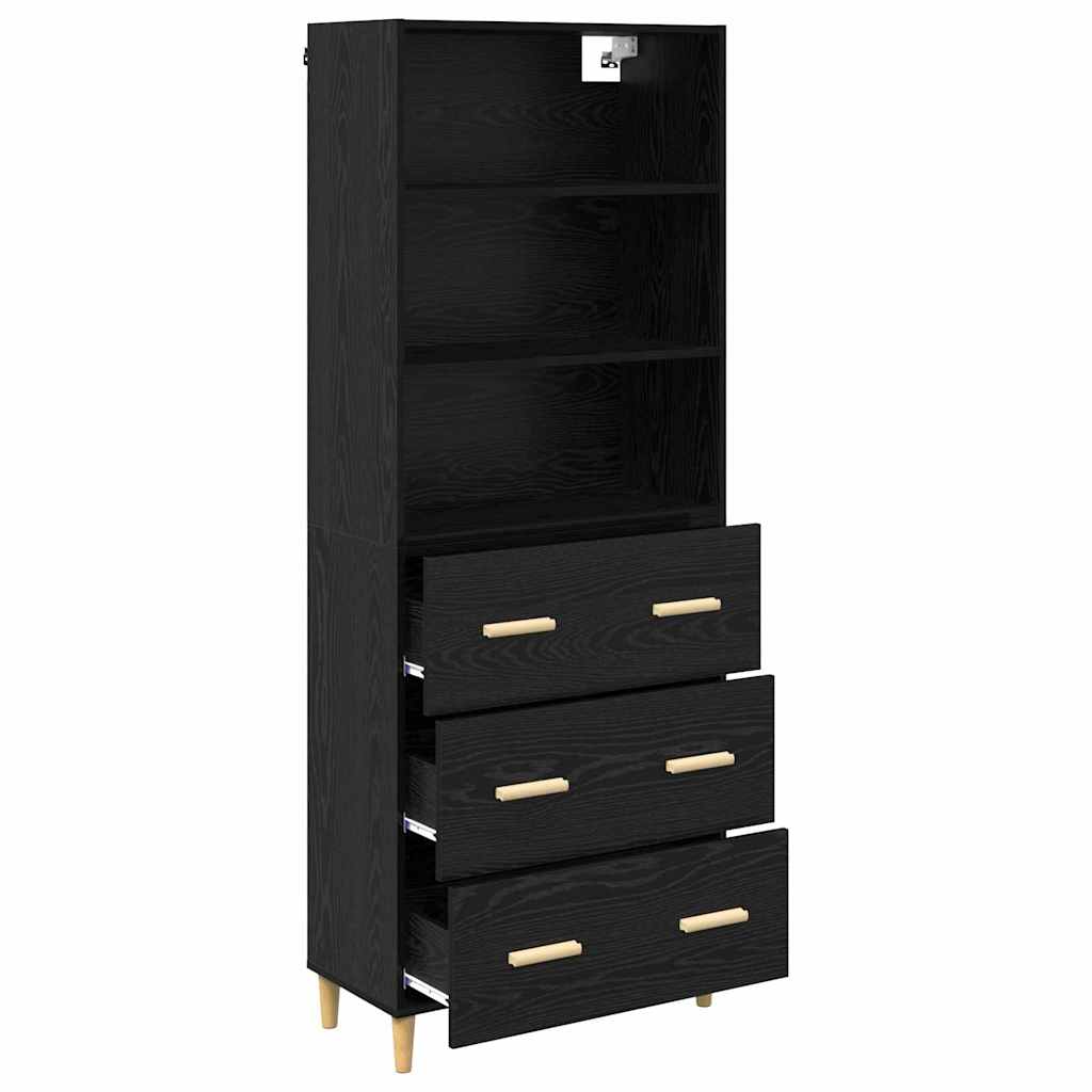 Highboard Altholz 69,5 x 32,5 x 180 cm Holzwerkstoff
