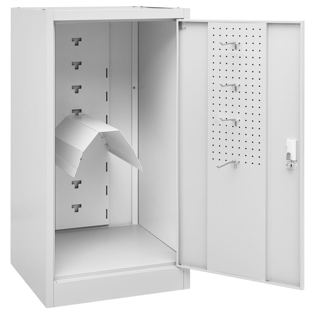 Sattelschrank Weiß 53x53x140 cm Stahl