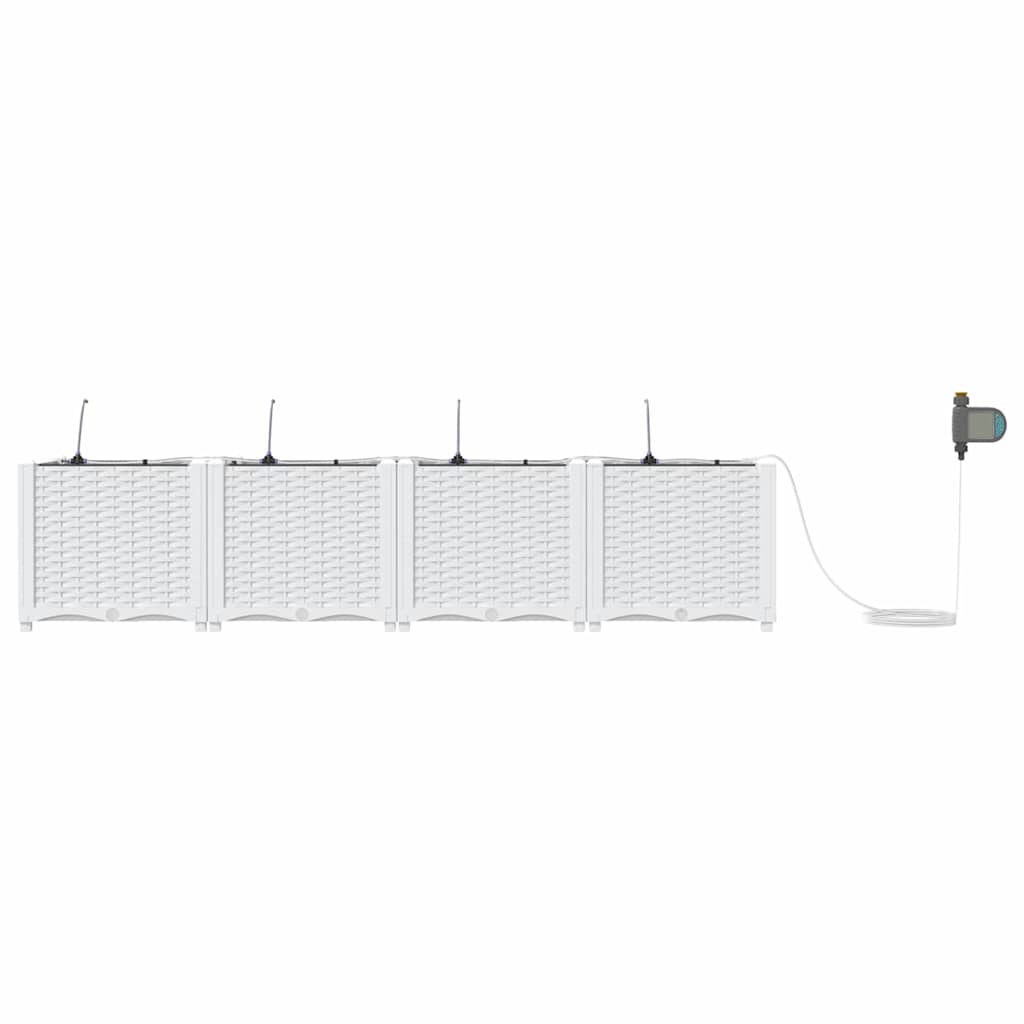 Garten-Pflanzgefäß 4 Stk. Braun 160 x 40 x 22 cm PP