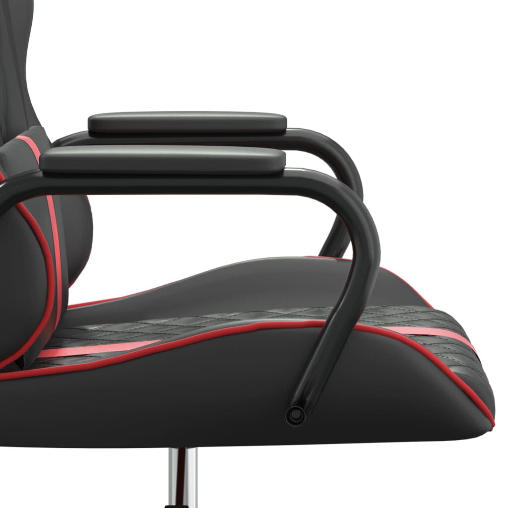 Gaming-Stuhl mit Massagefunktion Gold und Schwarz Kunstleder