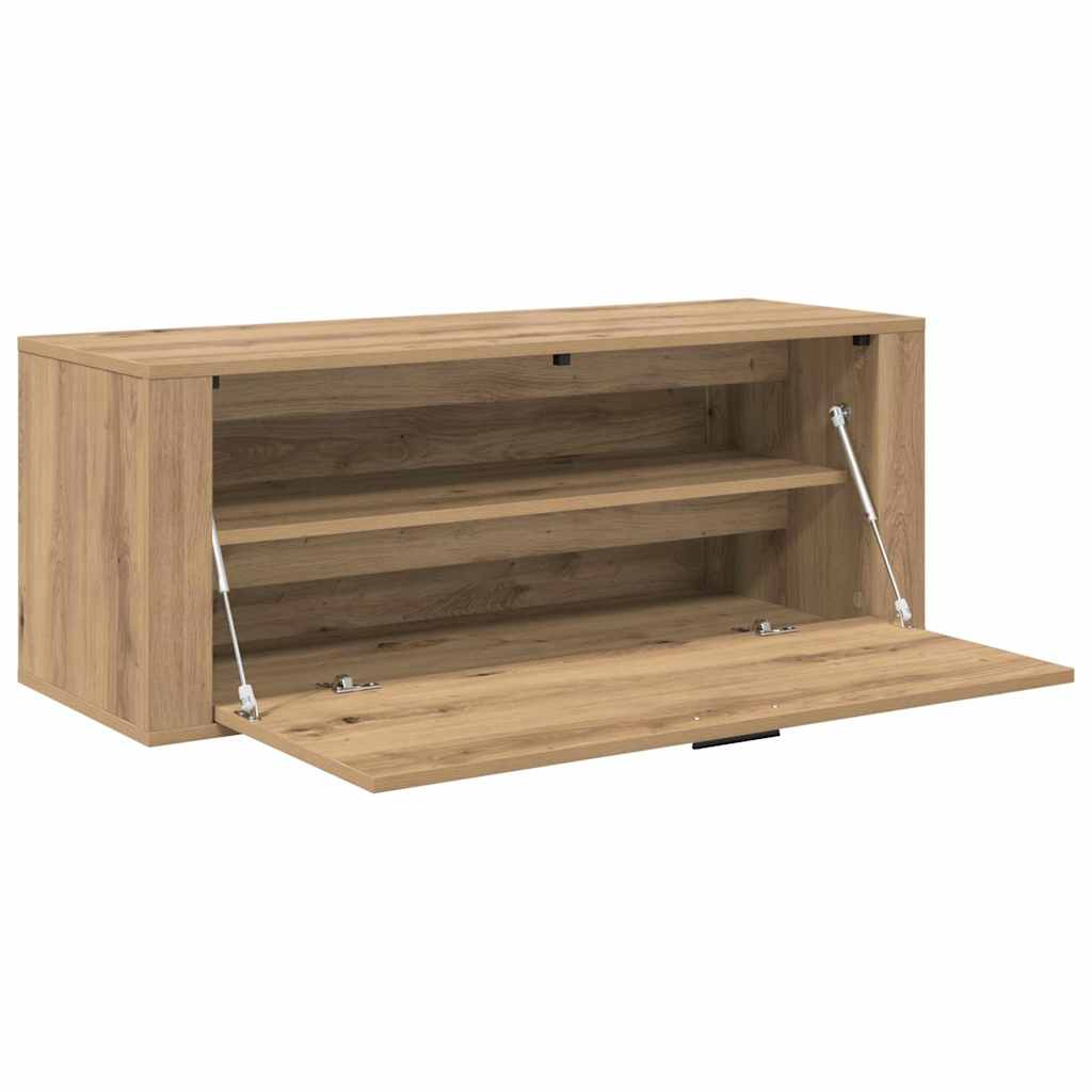 Wand-Schuhschrank Weiß 100x35x38 cm Holzwerkstoff