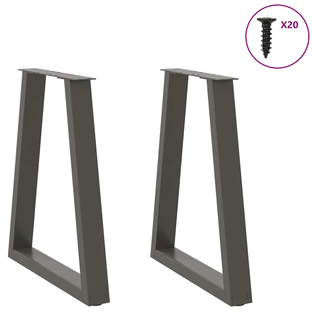 Couchtischbeine V-Form 2 Stück Schwarz 30x(30-31,3) cm Stahl