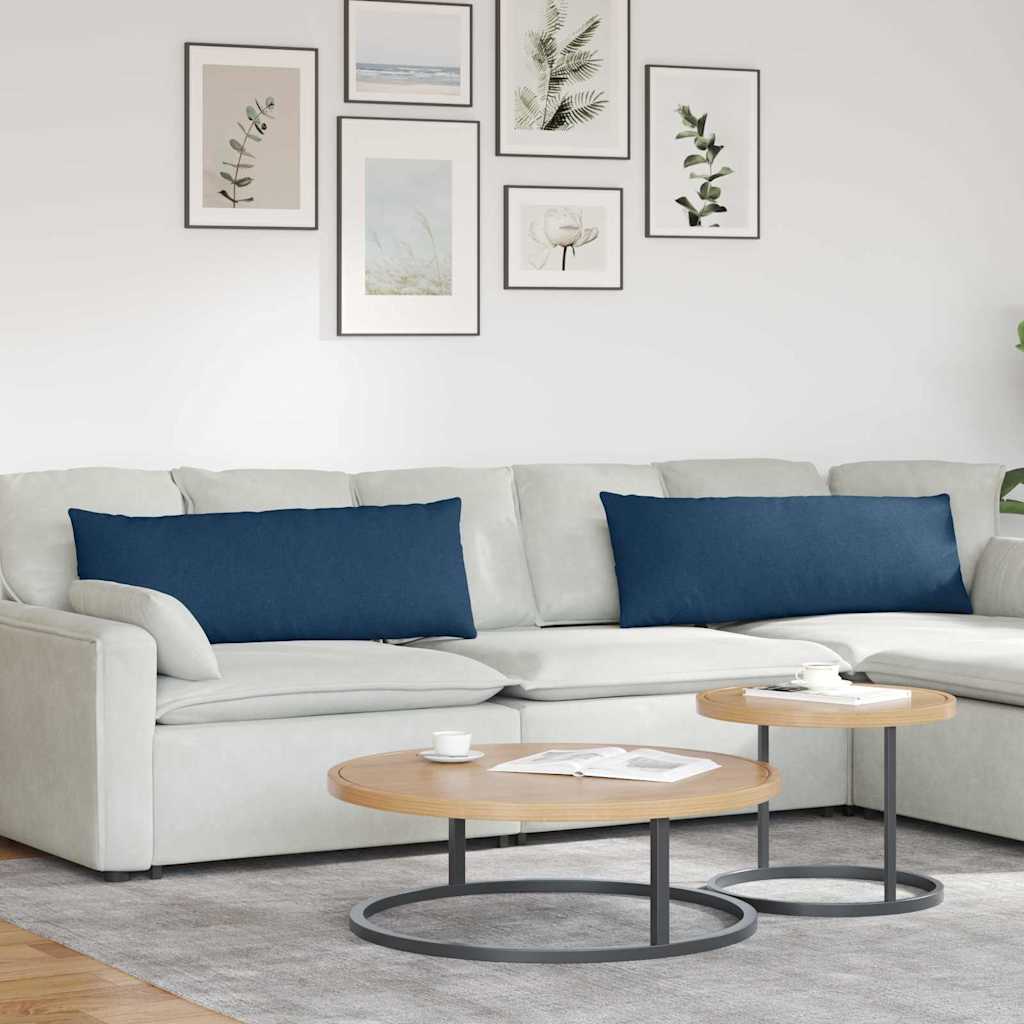 Sofakissen 2 pcs Hellgrau 50 x 30 cm Stoff