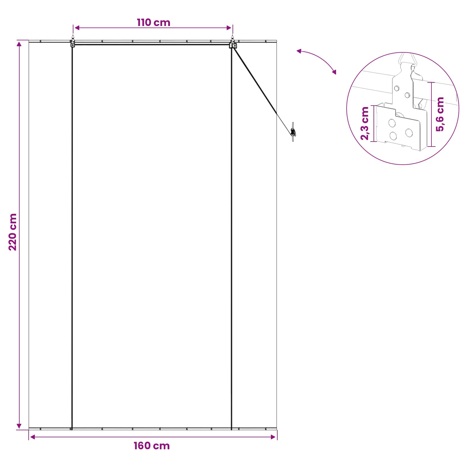 Bambusrollo Natur 80x160 cm