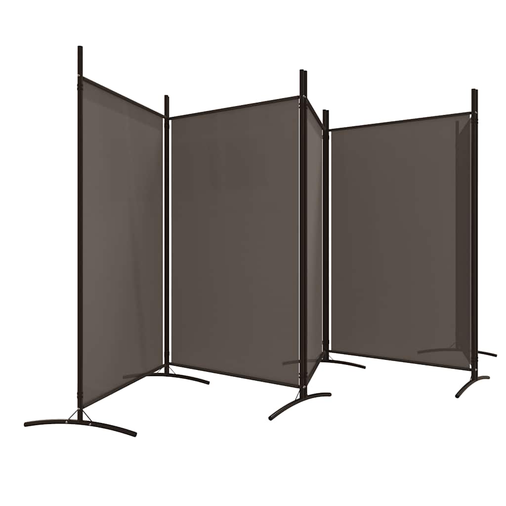 3-tlg. Raumteiler Weiß 260x180 cm Stoff