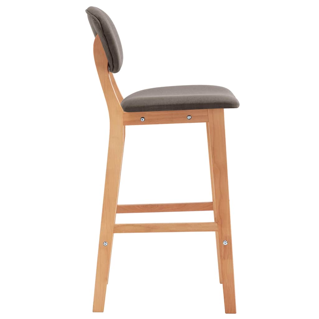 Barhocker 2 Stk. Braun Stoff