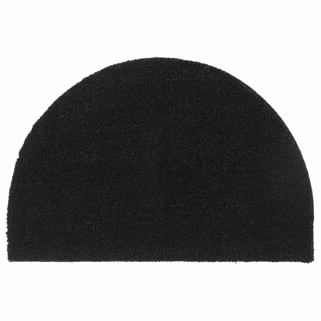 Fußmatte Schwarz Halbrund 60x90 cm Kokosfaser Getuftet