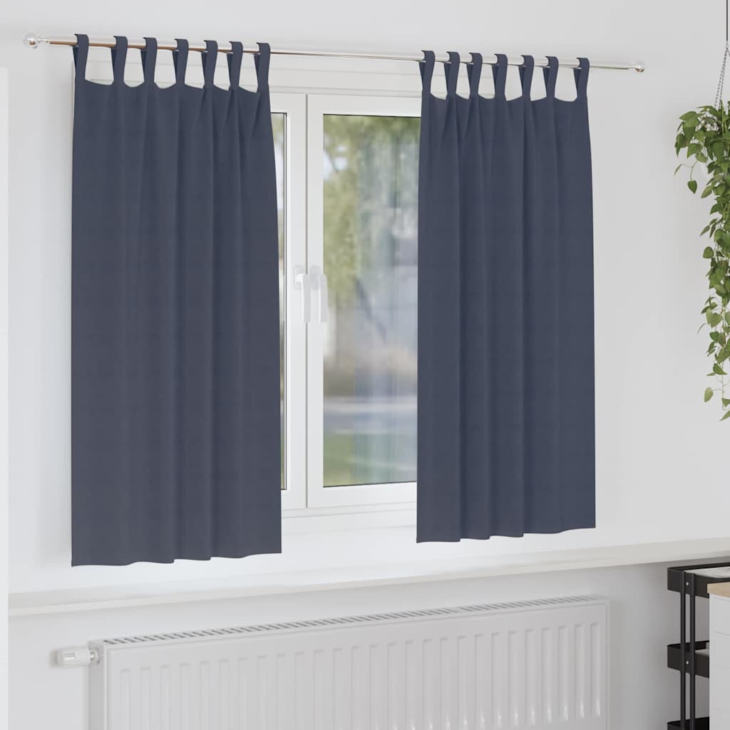 Verdunkelungs-Vorhänge mit Ringen 2 pcs Beige 140 x 140 cm