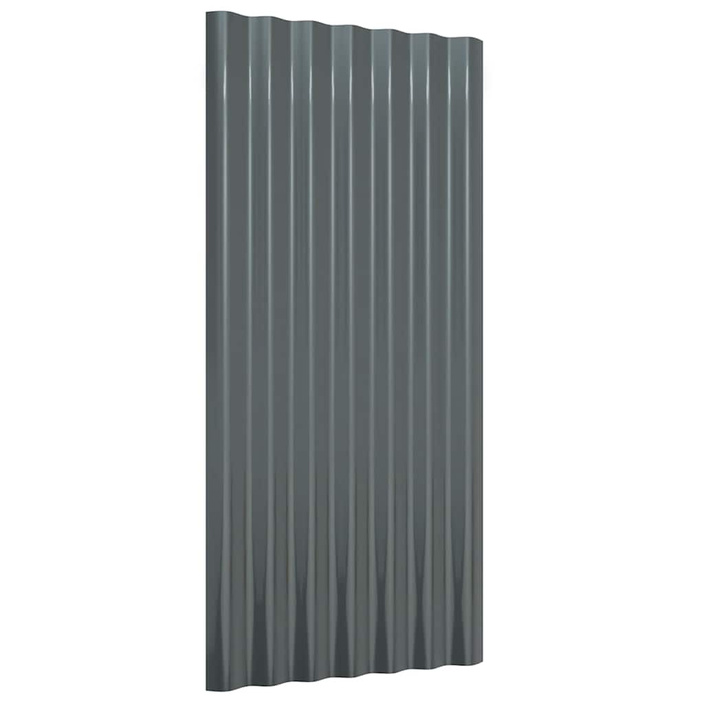 Dachpaneele 12 Stk. Verzinkter Stahl Grün 100x36 cm
