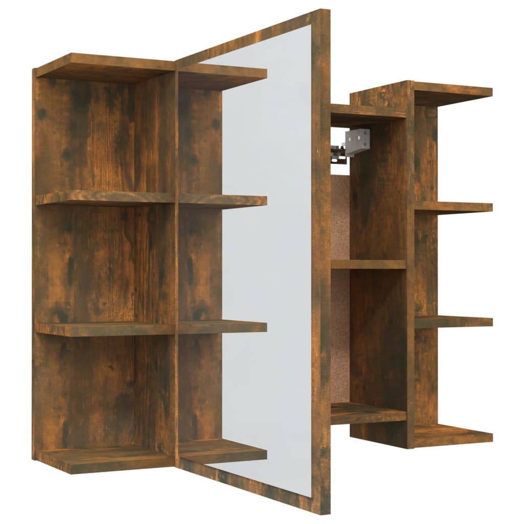 Bad-Spiegelschrank Weiß 80x20,5x64 cm Holzwerkstoff