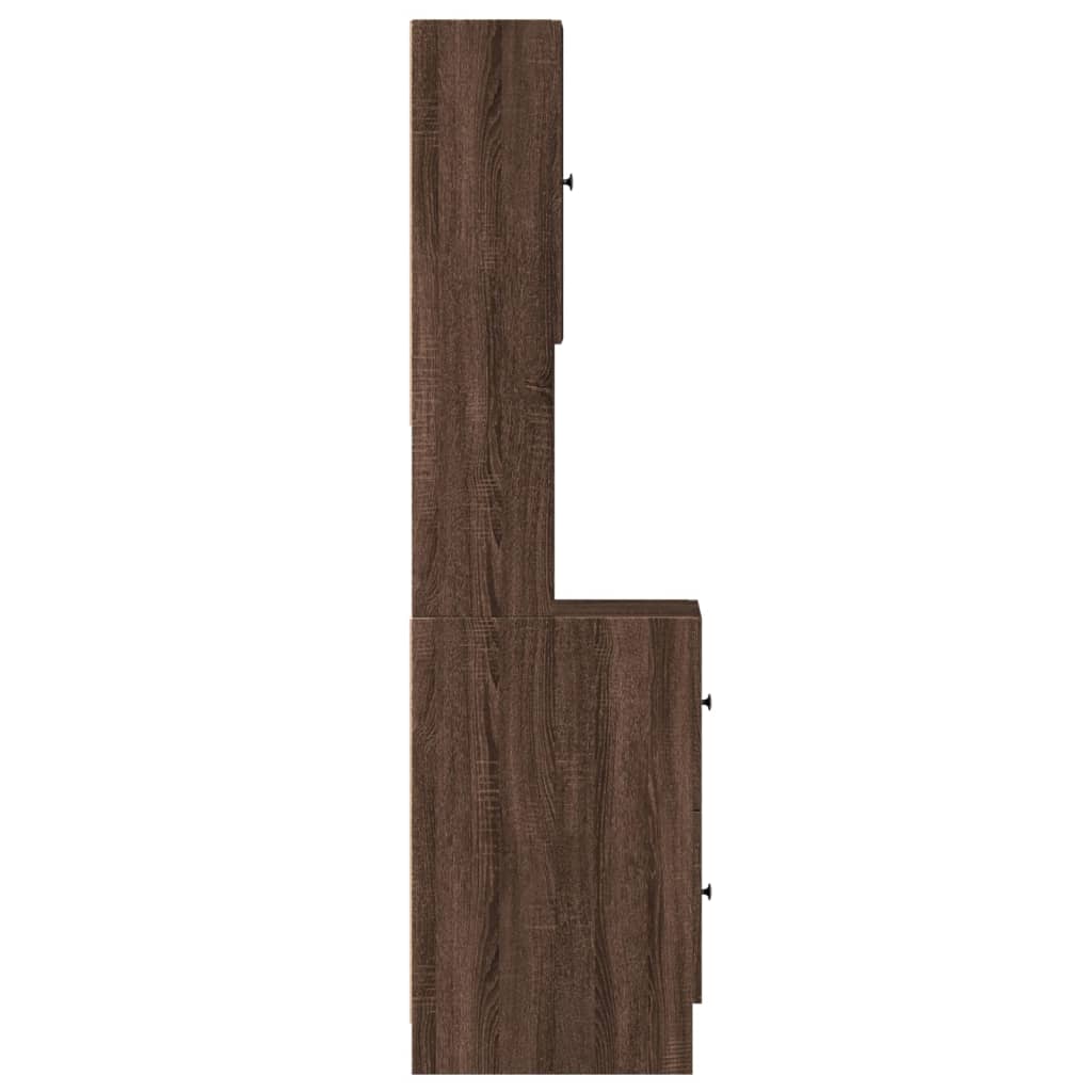 Küchenschrank Weiß 60x50x180 cm Holzwerkstoff