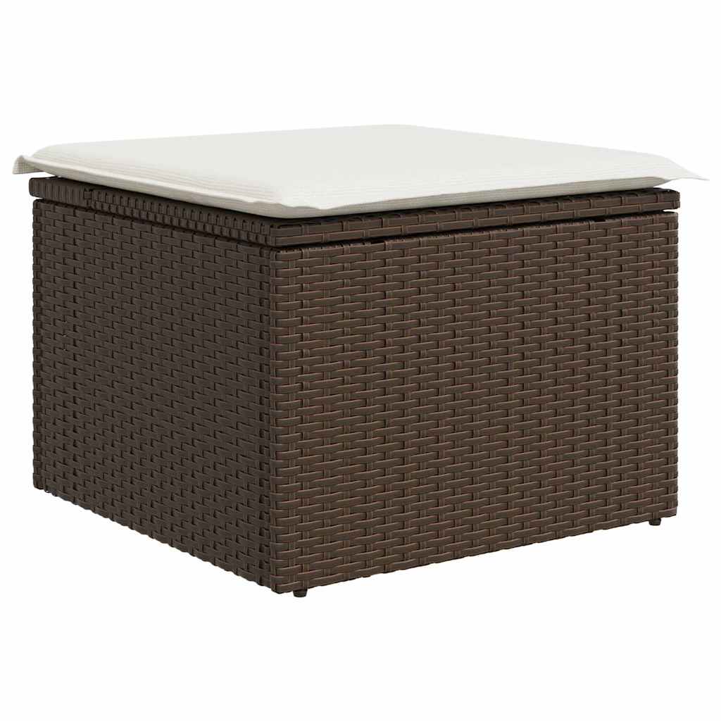 Garten Essgruppe mit Kissen 6 pcs Schwarz und Creme