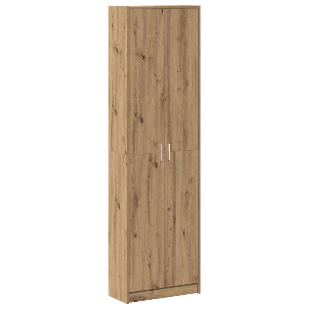 Kleiderschrank mit Regal Schwarz Eichen-Optik 55 x 25 x 189 cm
