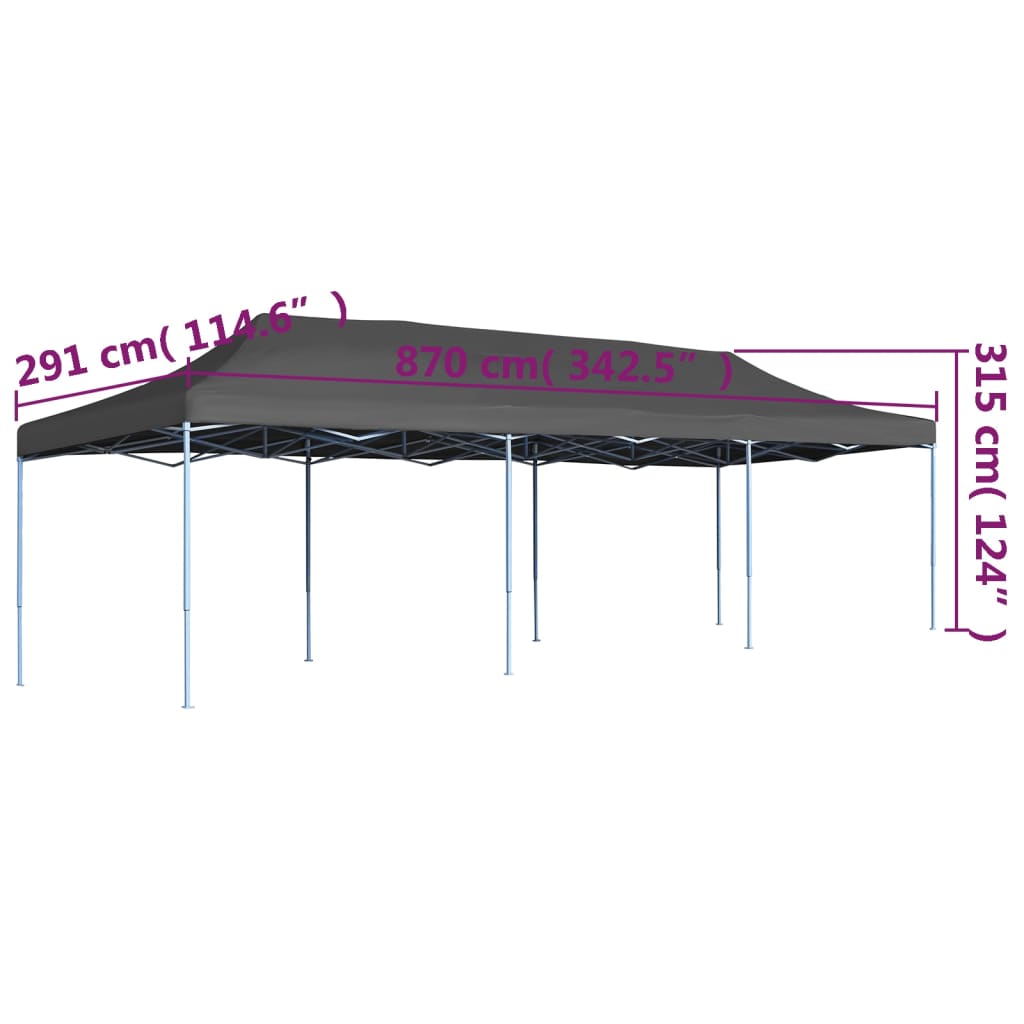 Faltzelt Pop-Up Partyzelt 3 x 9 m Creme