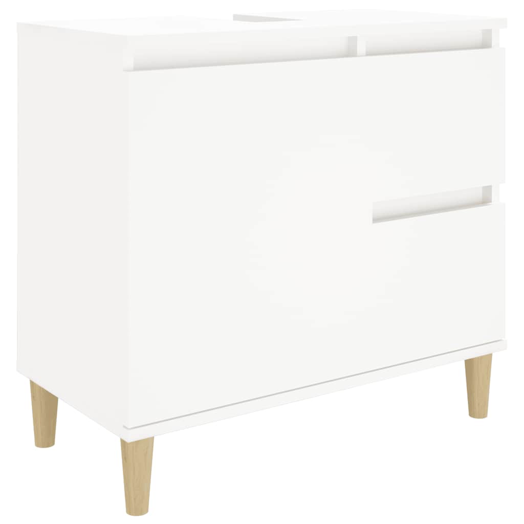 Badschrank Weiß 65x33x60 cm Holzwerkstoff