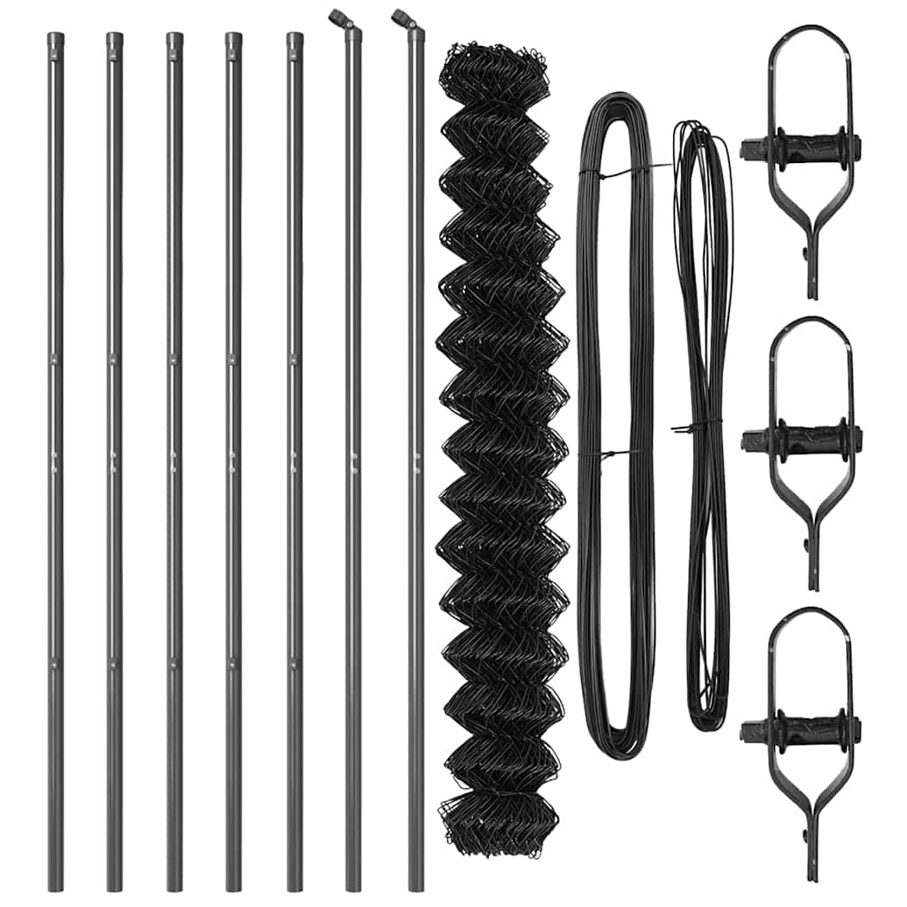 Outdoor Kettenglied-Zaun Erdfixierung 10 x 0,4 m Grün Netz