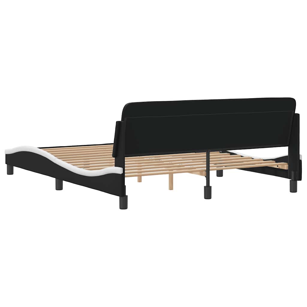 Bettgestell "Dover" Schwarz 100x190 cm Kunstleder