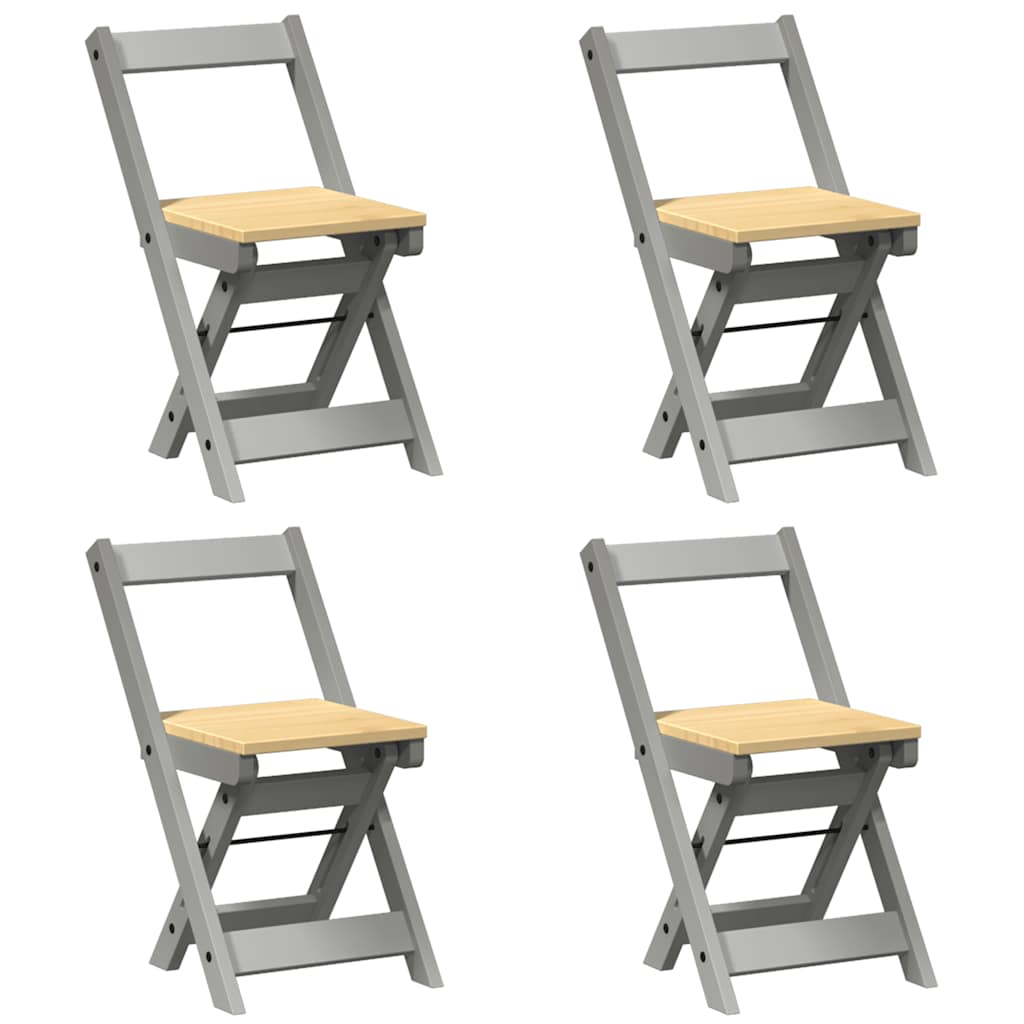 Esszimmerstühle Klappbar 4 Stk. Corona Wachsbraun Massivholz