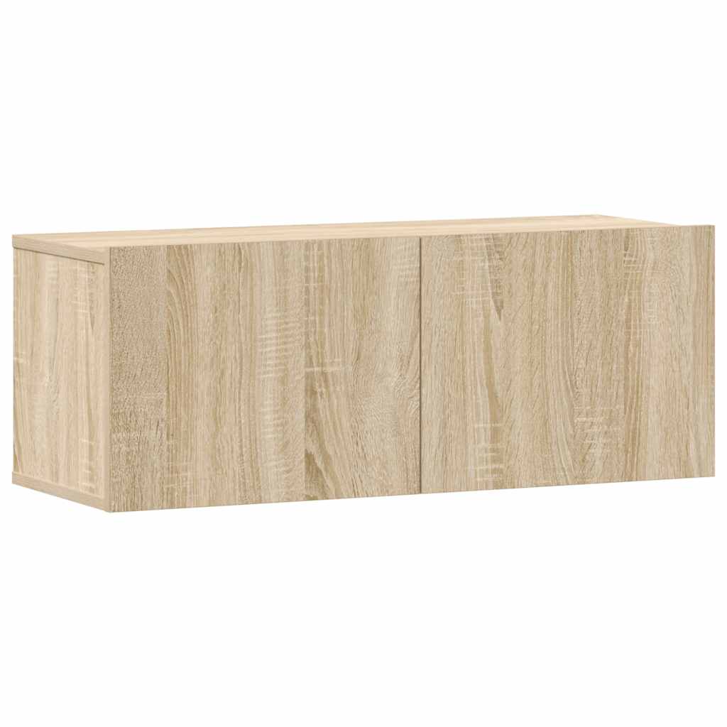 3-tlg. TV-Schrank-Set Weiß Holzwerkstoff