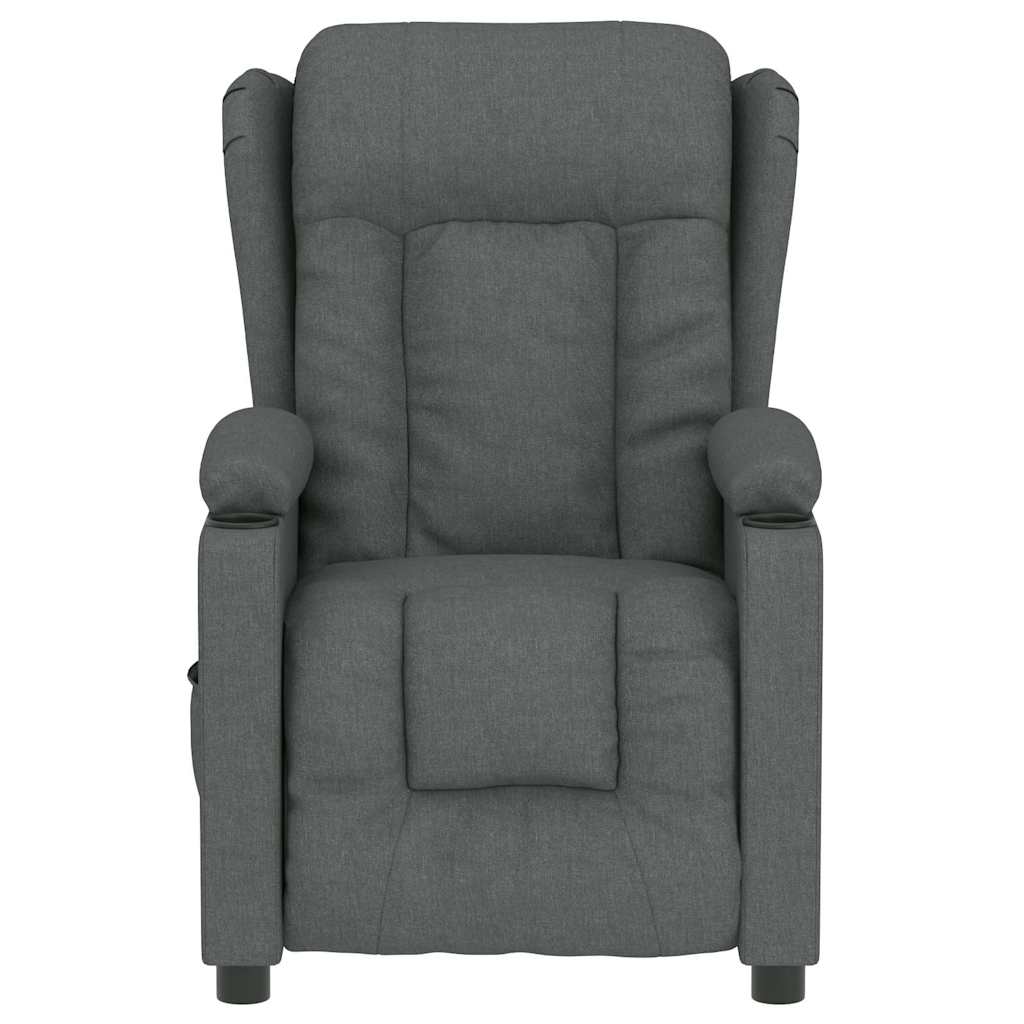 Massagesessel Elektrisch Hellgrau Stoff