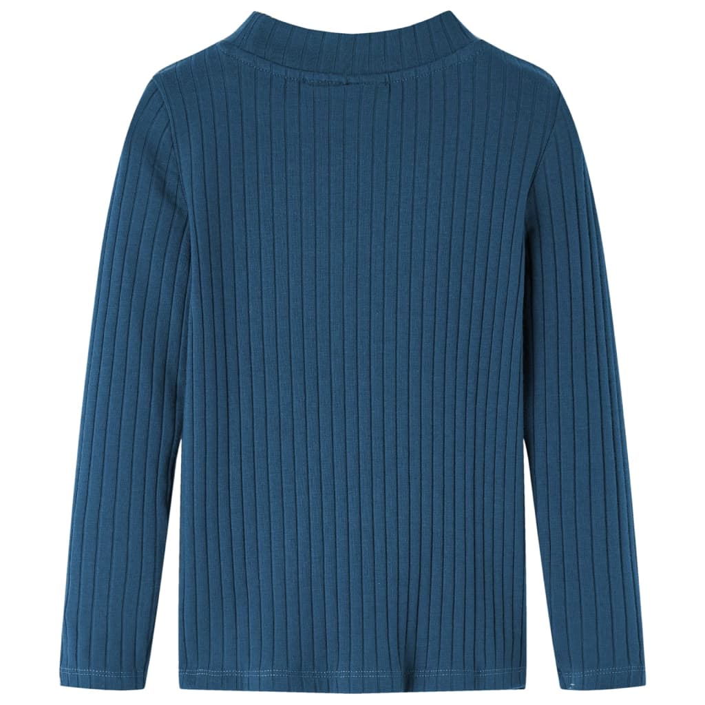 Kinder-Langarmshirt Rippstrick Knallrosa 116