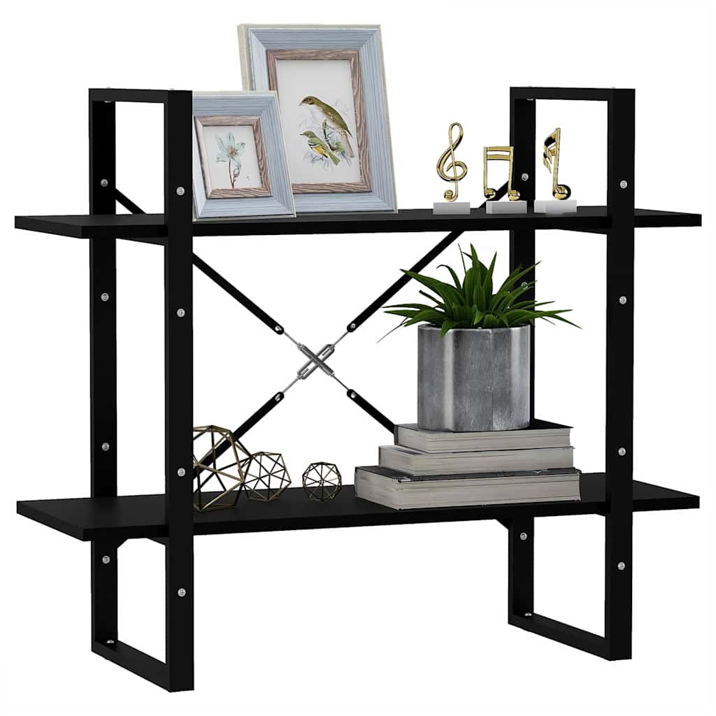 Bücherregal 2 Fächer Weiß 80x30x70 cm Holzwerkstoff