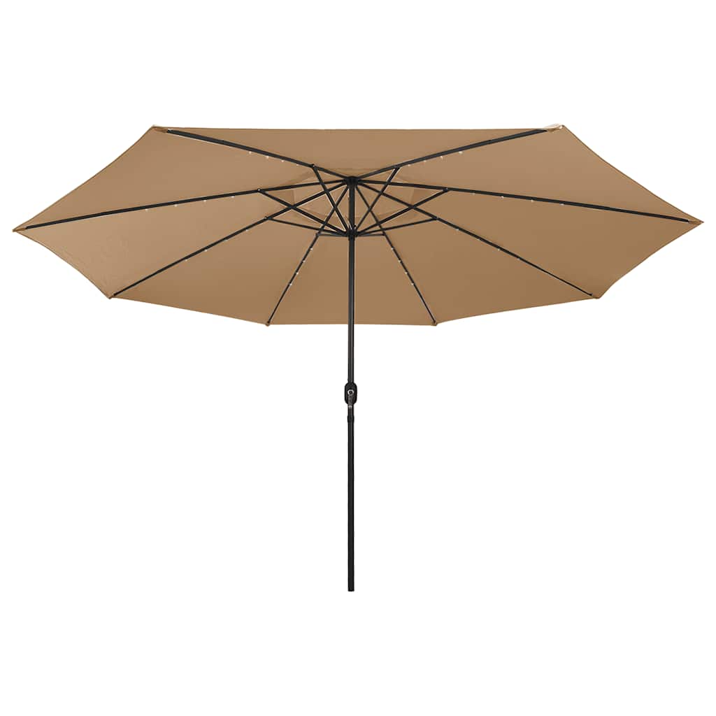 Sonnenschirm mit LED-Beleuchtung 400 cm Sandweiß