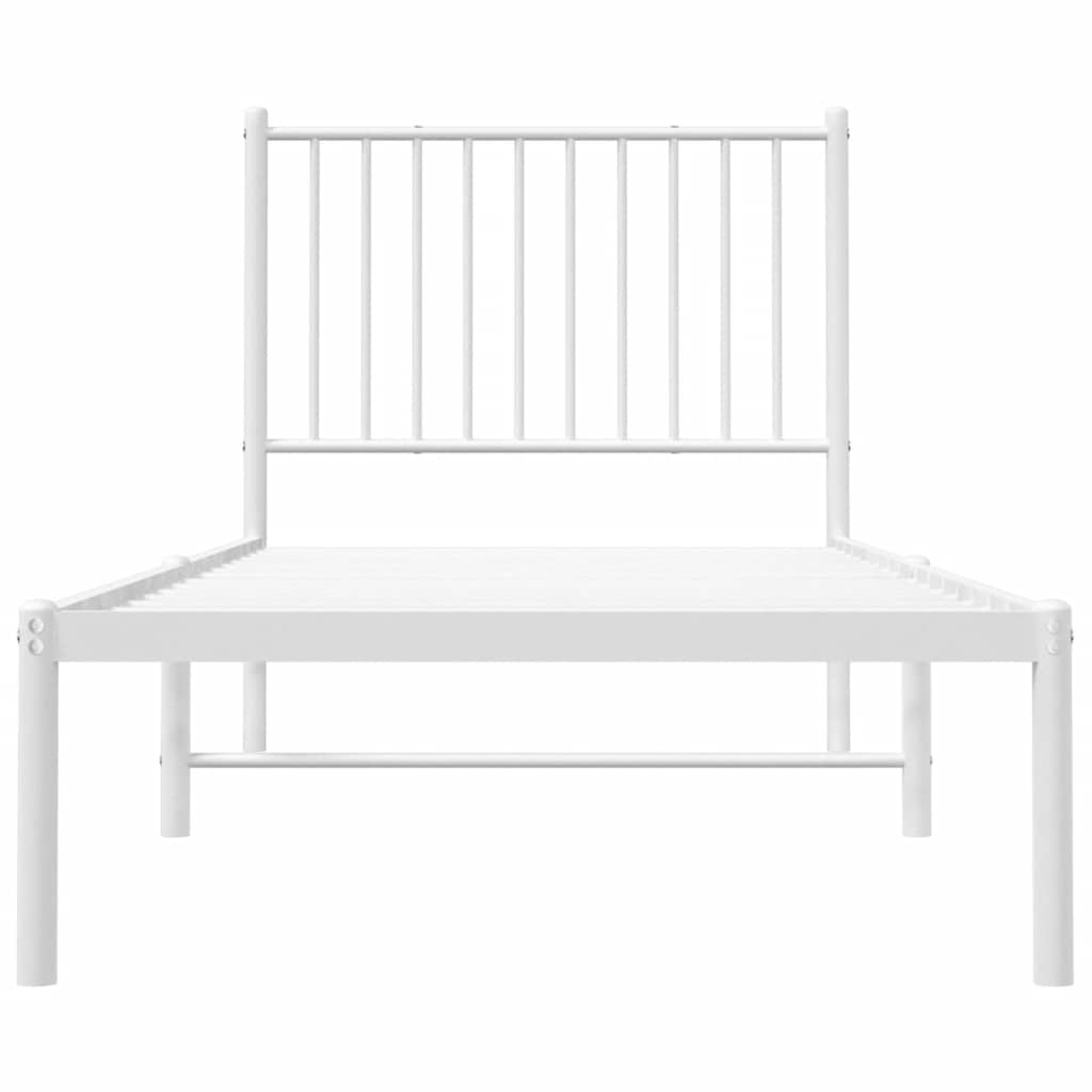 Bettgestell Metall Schwarz 75x190 cm