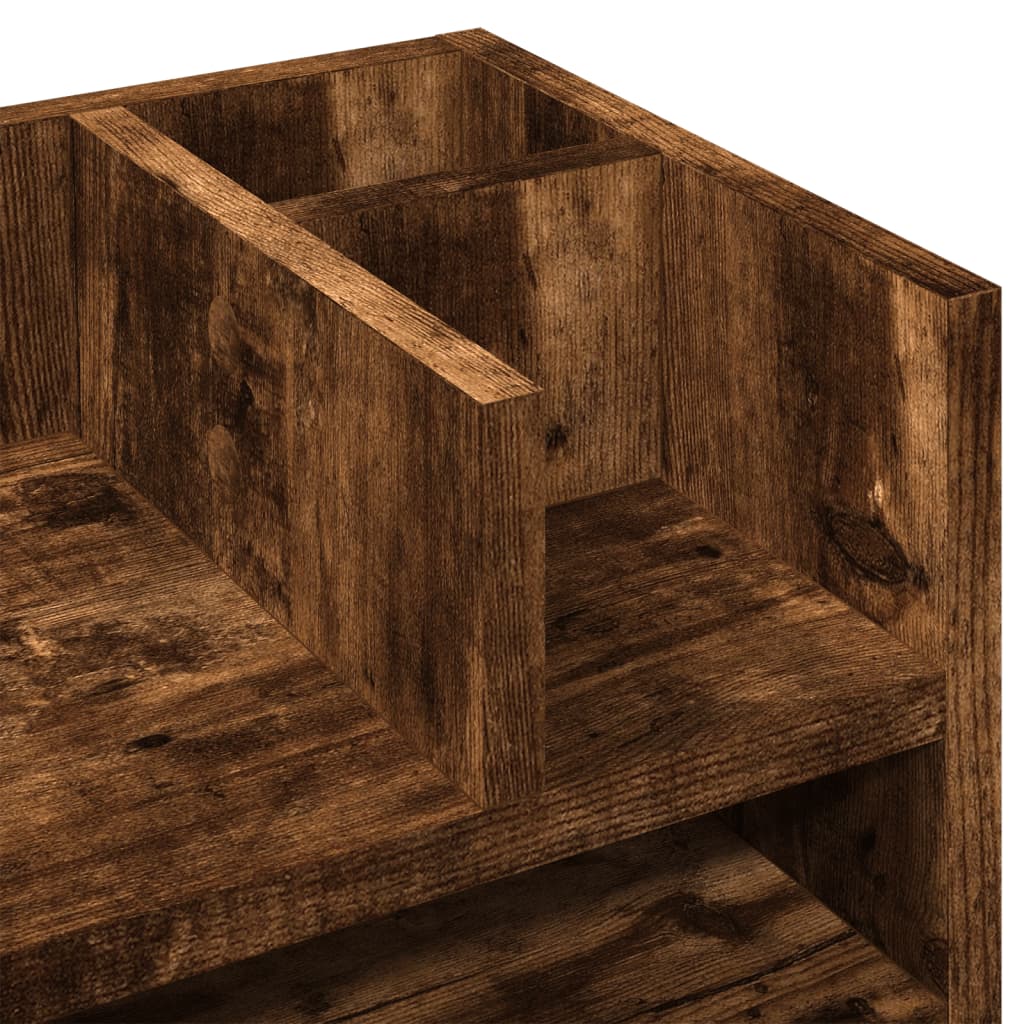 Schreibtisch-Organizer Weiß 44,5x24x25 cm Holzwerkstoff