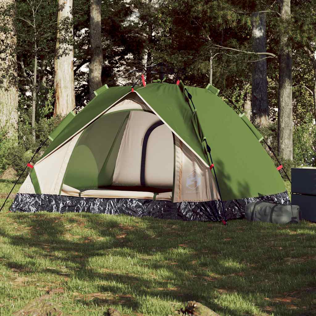 Kuppel-Campingzelt 2 Personen Grün Quick Release