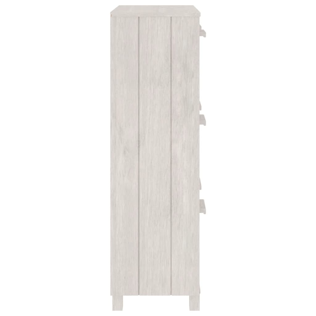 Schuhschrank HAMAR Honigbraun 59,5x35x117 cm Massivholz Kiefer