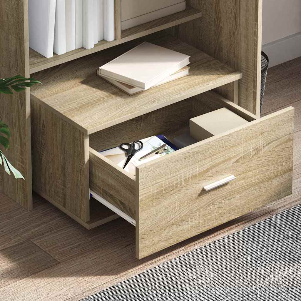Schreibtisch mit Regal Weiß 131,5 x 50 x 106,5 cm Holzwerkstoff
