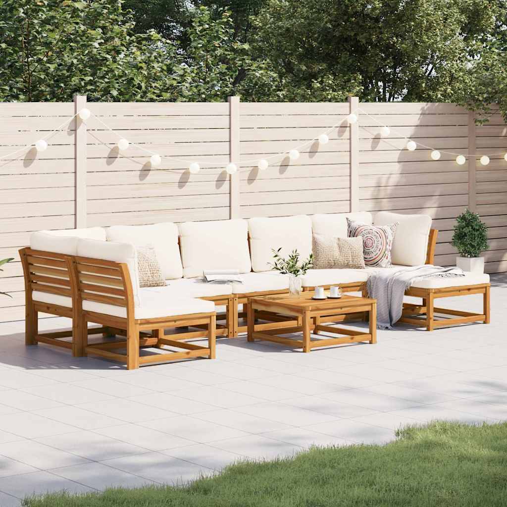 4-tlg. Garten-Lounge-Set mit Kissen Massivholz Akazie