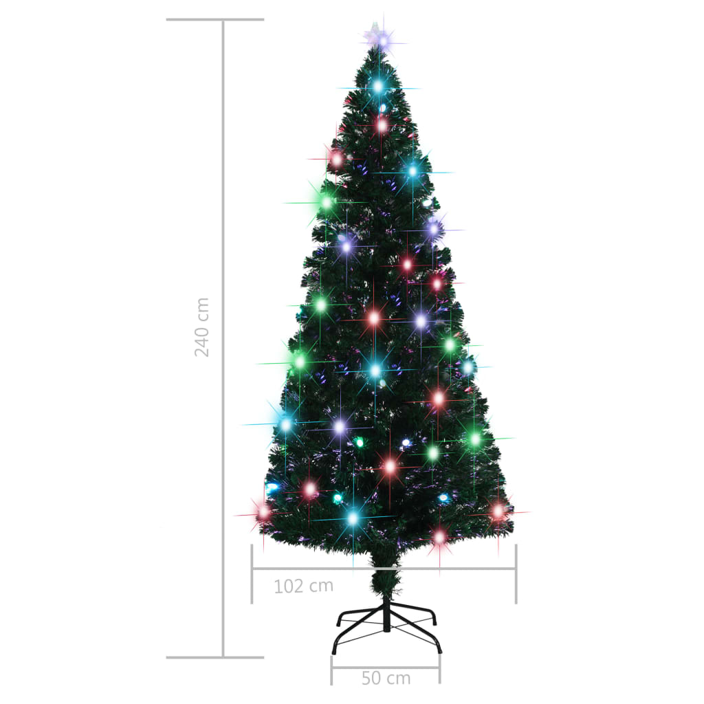 Vorbeleuchteter Weihnachtsbaum mit Ständer und LED 120 cm Glasfaser