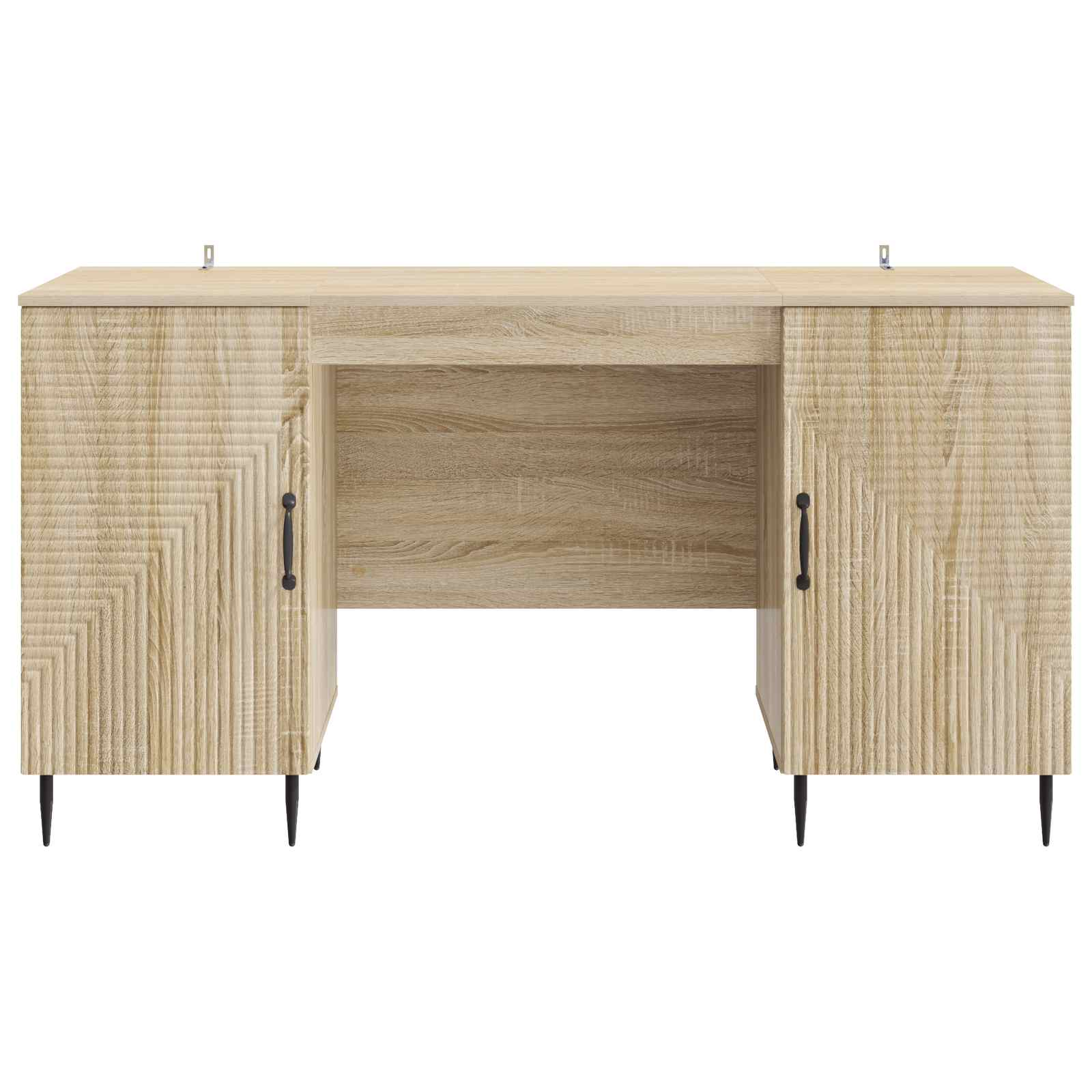 Schreibtisch mit Regal Schwarz 142,5 x 50 x 75 cm Holzwerkstoff