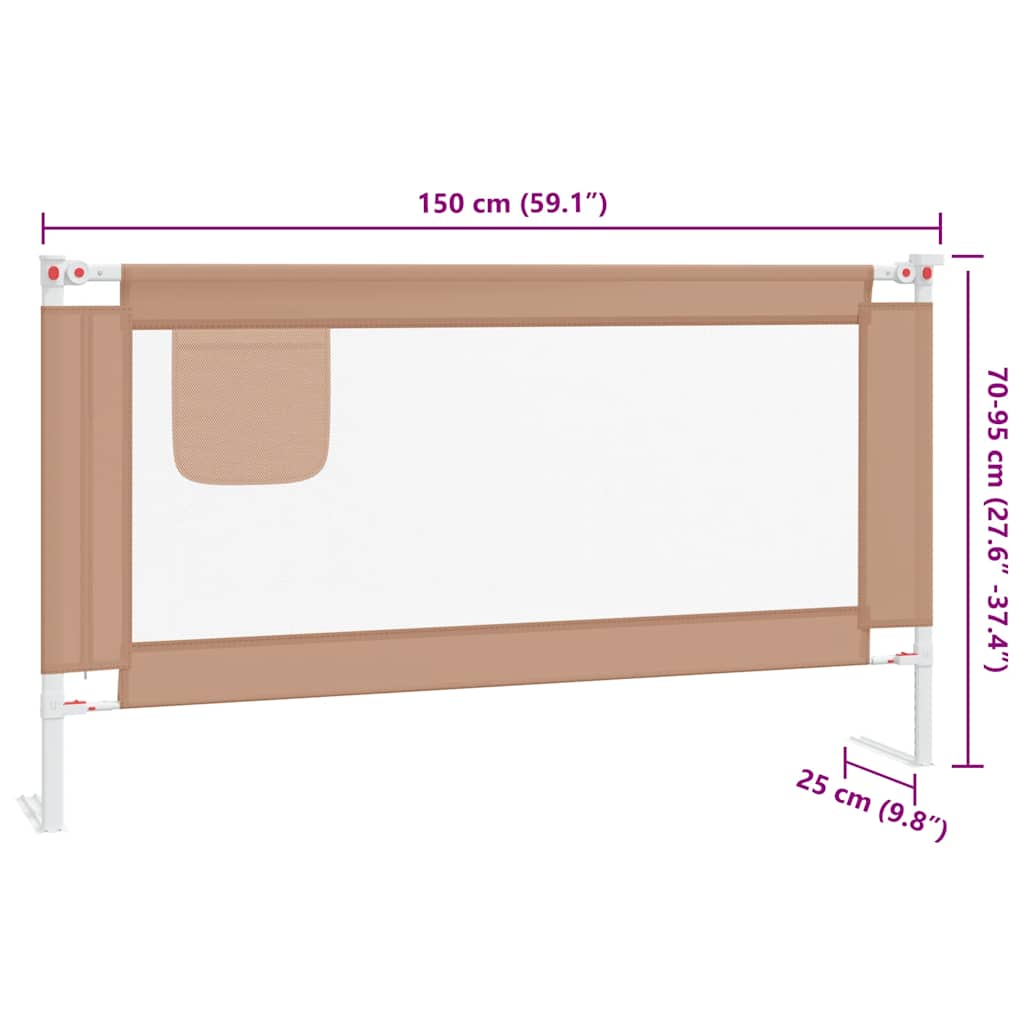 Kleinkind-Bettschutzgitter Grün 90x25 cm Stoff