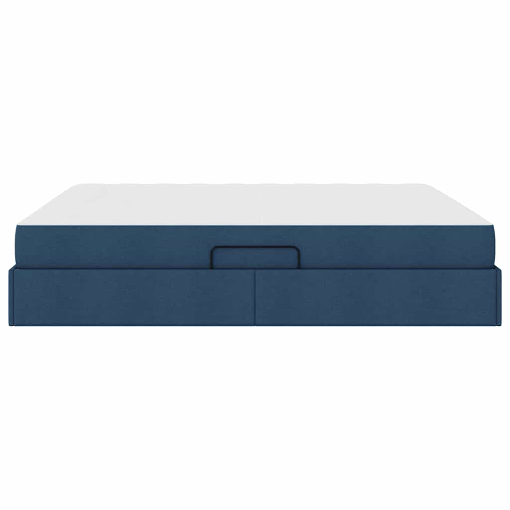Aufbewahrungsbett mit Matratze Hellgrau 90 x 190 cm Polyester