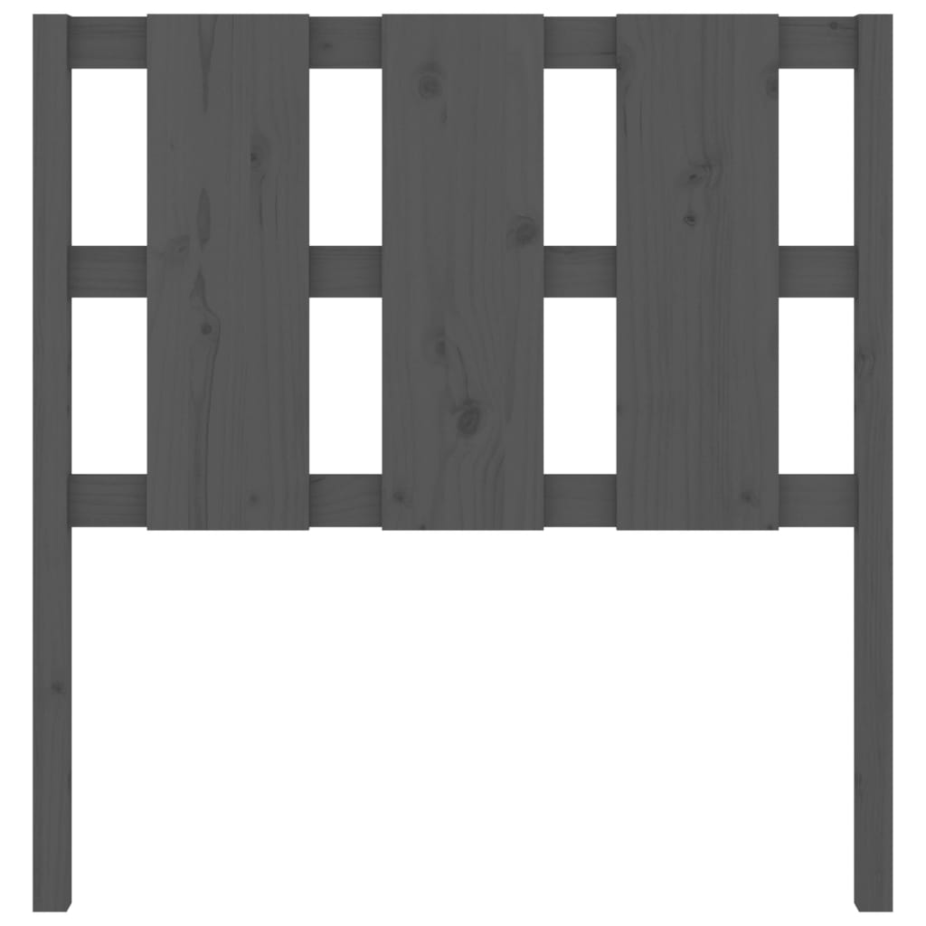 Kopfteil Grau 80,5x4x100 cm Massivholz Kiefer