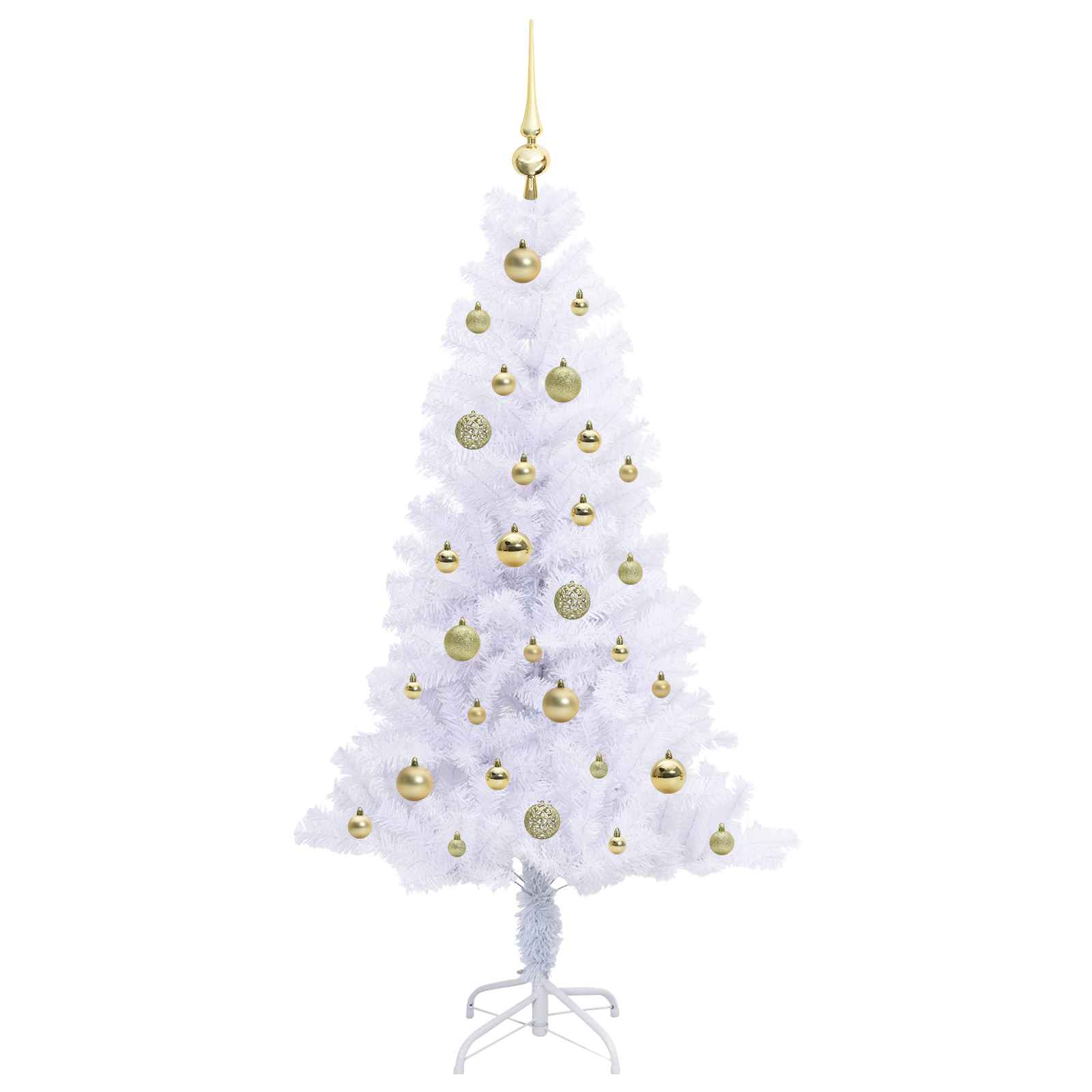 Künstlicher Weihnachtsbaum Weiß 120 cm PVC und Stahl