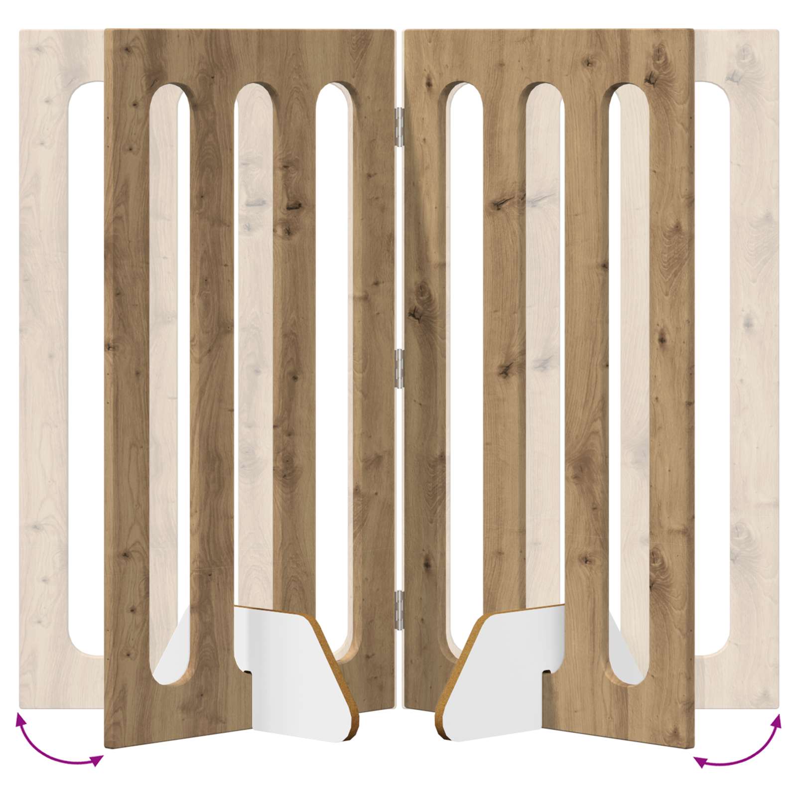 Faltbarer Haustierzaun 2 pcs Weiß 100,5 x 38 x 70 cm