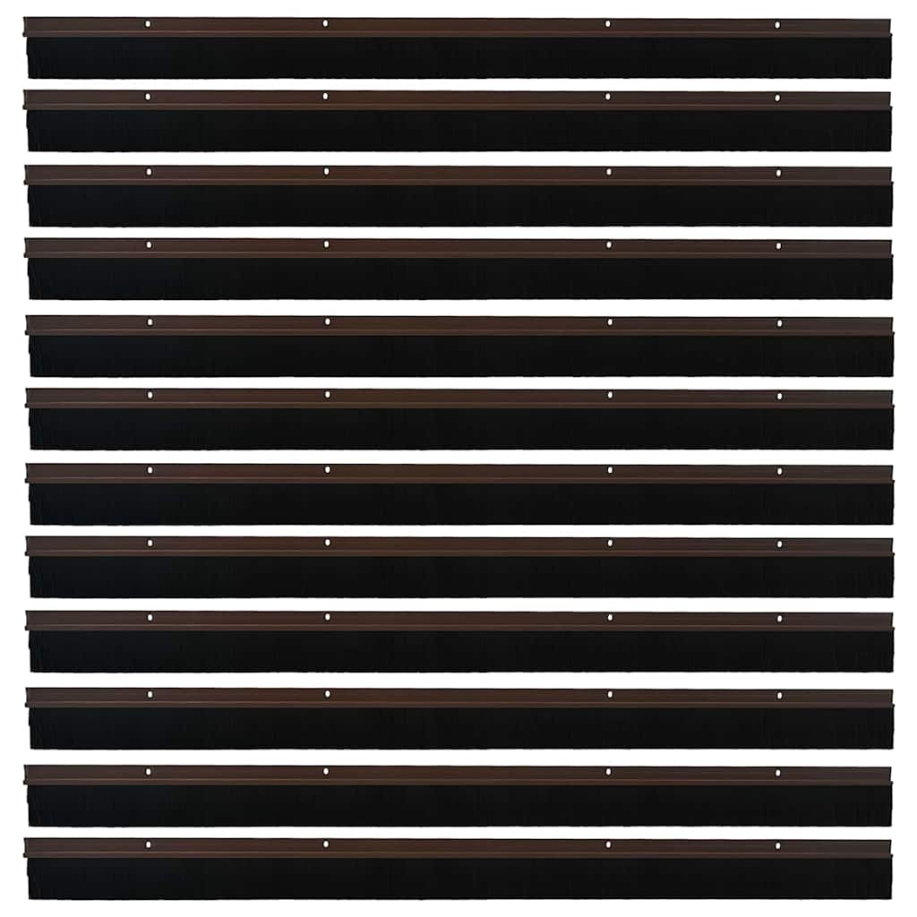 Aufsteck Türbürstendichtungen 2 pcs Braun 100 cm