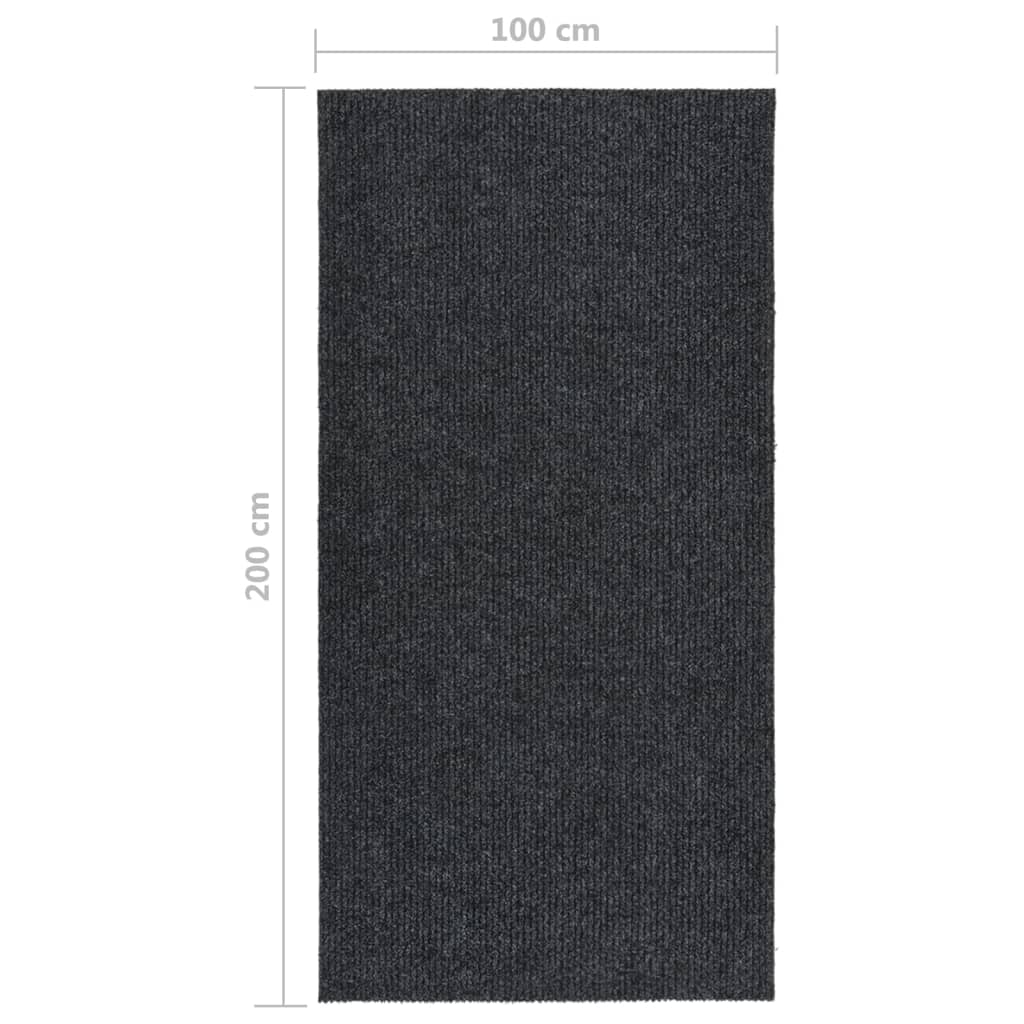 Teppichläufer Grau 80 x 150 cm Stoff