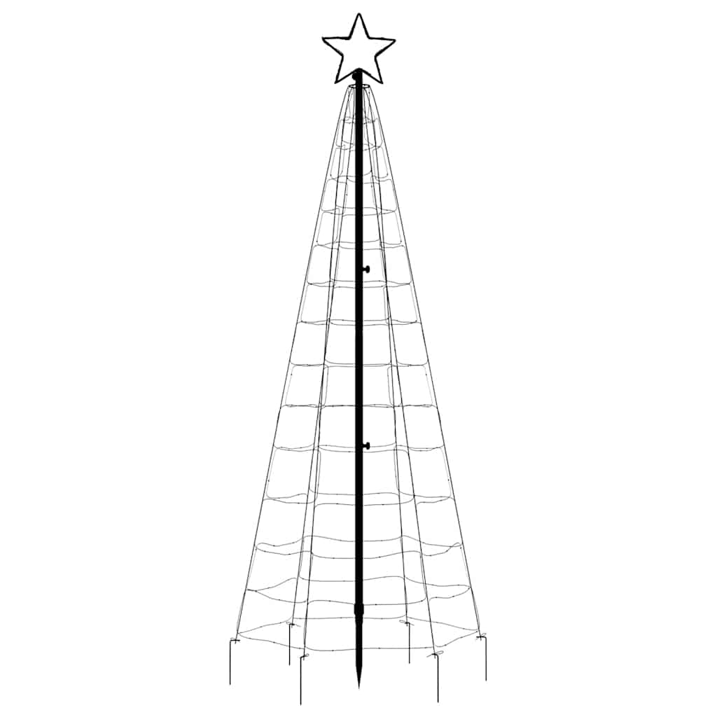 LED-Weihnachtsbaum mit Erdspießen 220 LEDs Warmweiß 180 cm