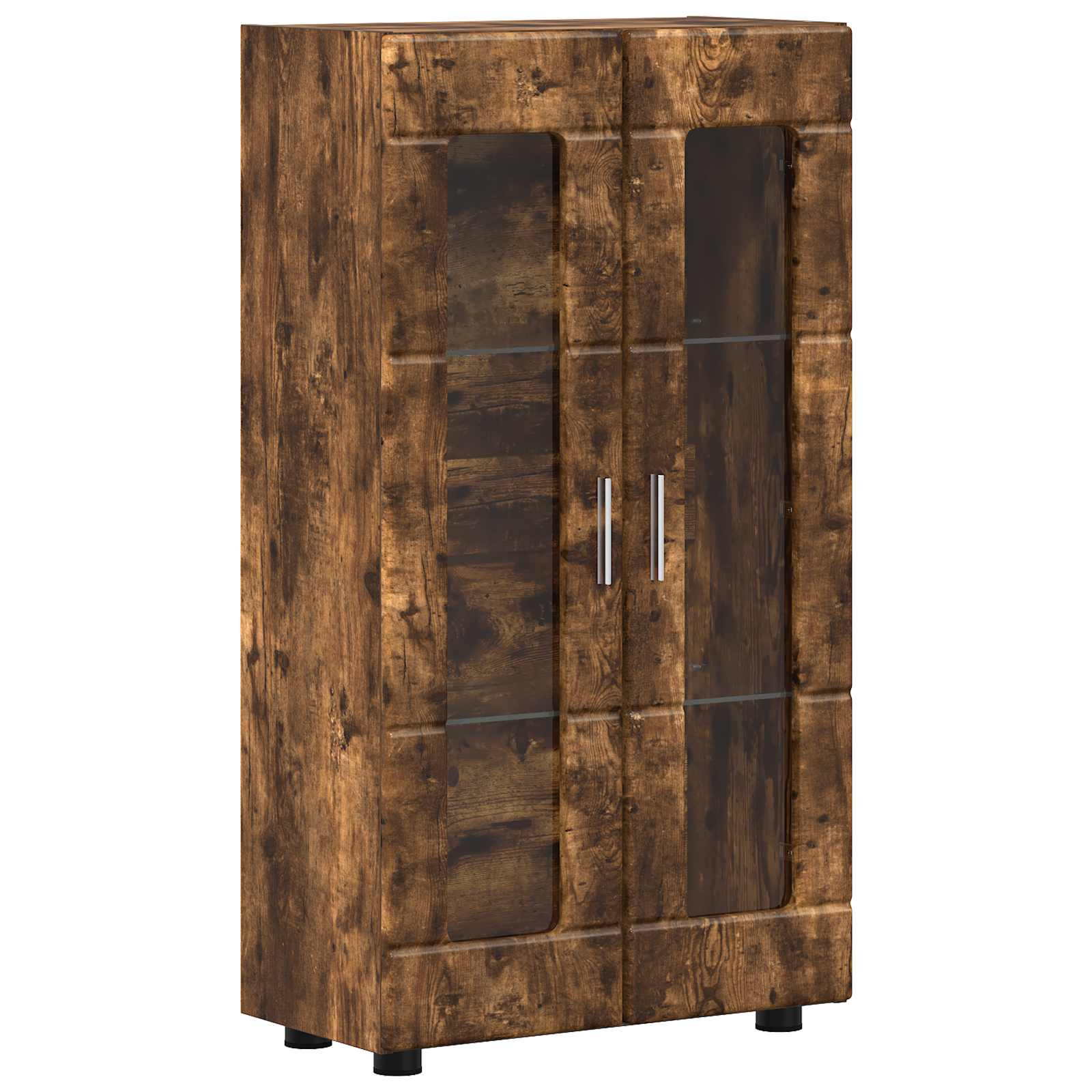 Highboard mit Regal FLORIN Weiß 60 x 35 x 182 cm Holzwerkstoff