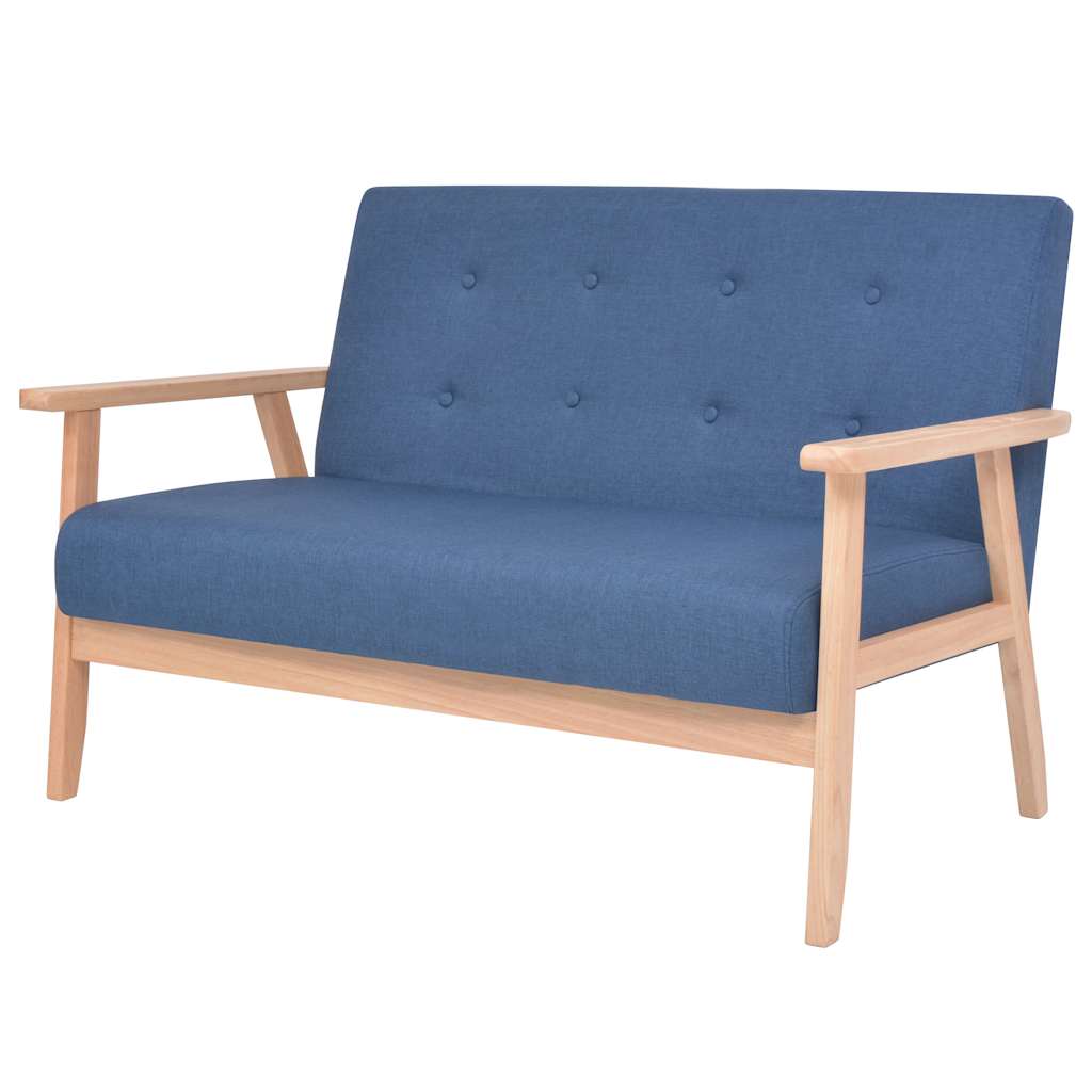 2-Sitzer-Sofa Stoff Hellgrau