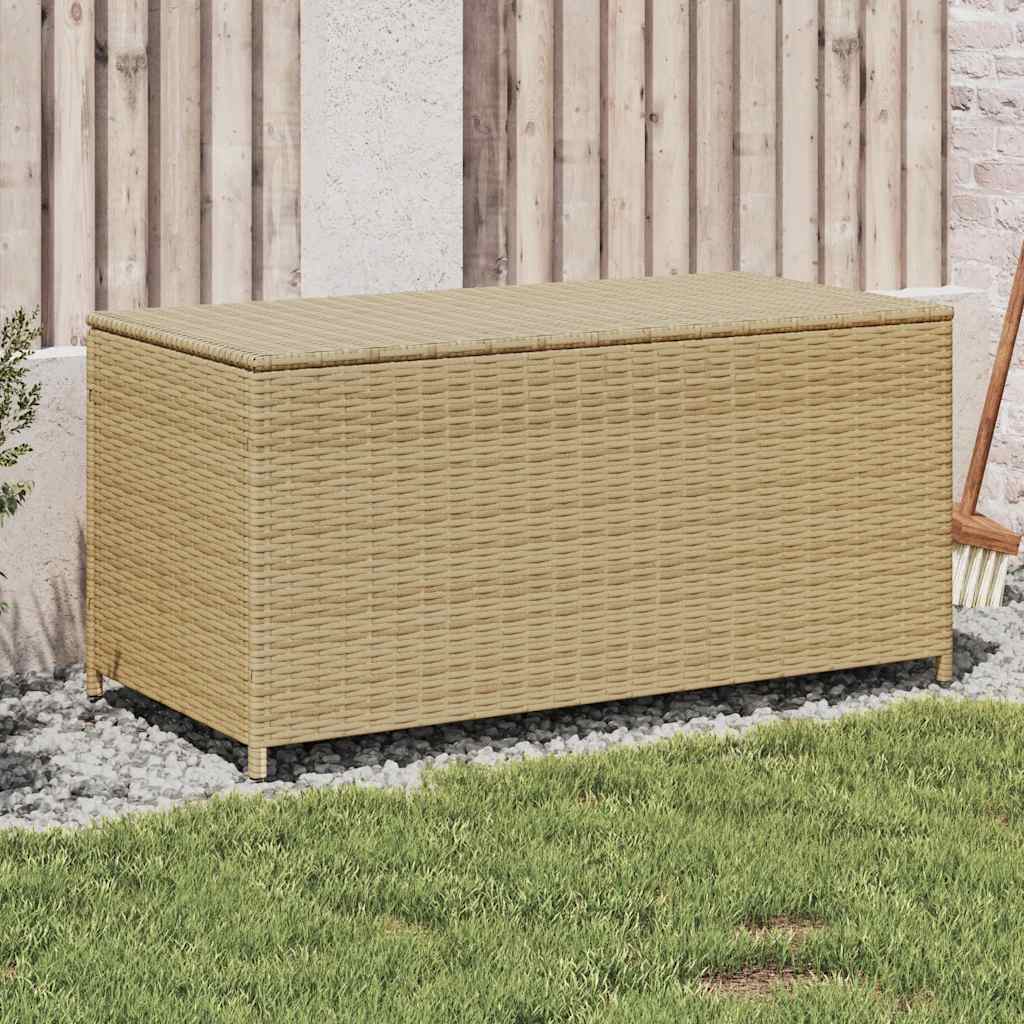 Gartentruhe Schwarz 283L Poly Rattan