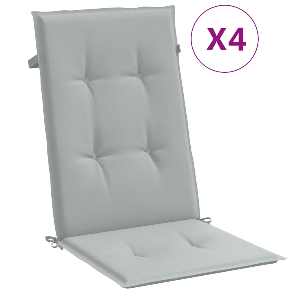 Hochlehner-Auflagen 2 Stk. Melange Anthrazit 120x50x7cm Stoff